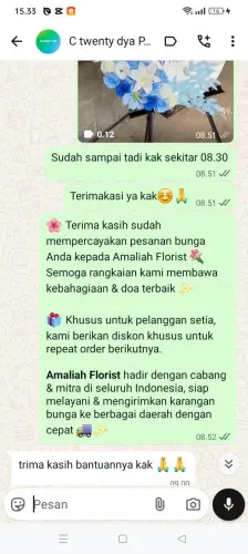 Testimonial Standing Flower cipancur